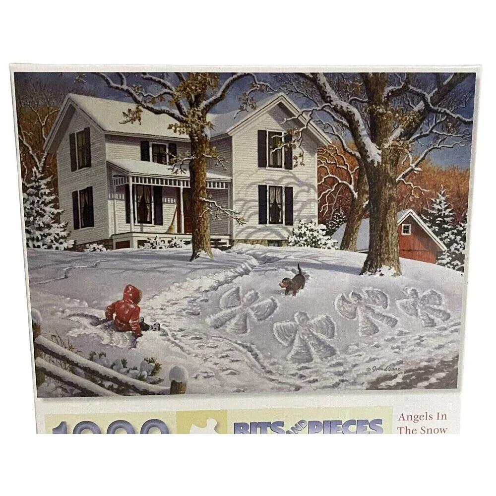 Bits And Pieces 1000 Piece Jigsaw Puzzle “ANGELS IN THE SNOW” New